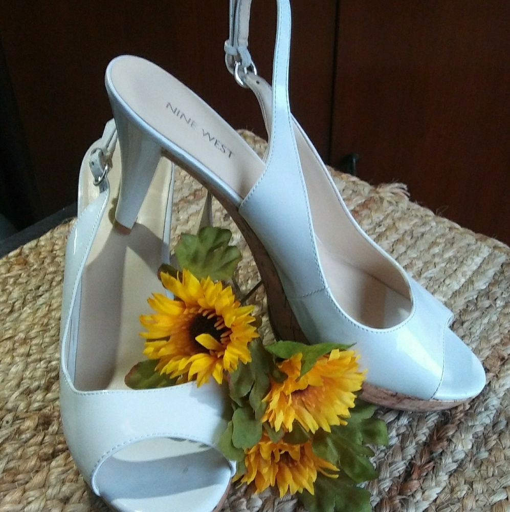 Nine West Open Toe Sling Back Pumps size 9M